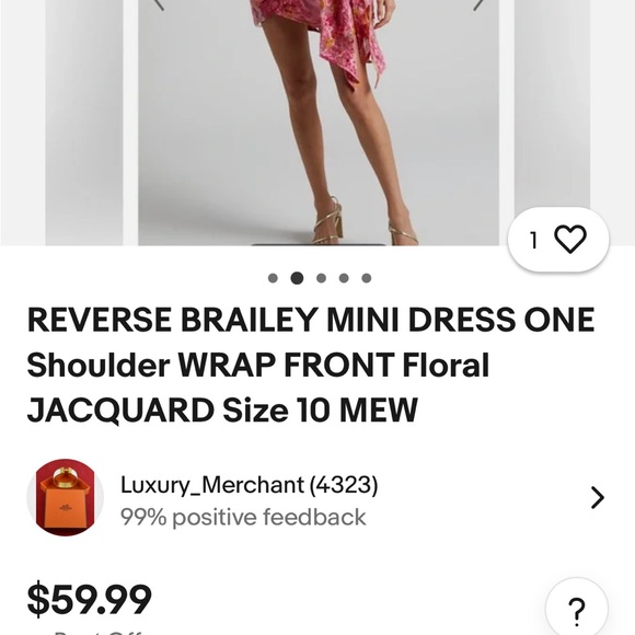 NWT floral Reverse Bradley Mini Dress - Picture 7 of 8